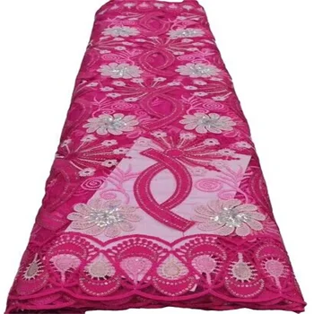 Розовое Кружево с блестками, Африканская Кружевная ткань, Высококачественная Нигерийская Французская Тюлевая Сетчатая Кружевная ткань для свадьбы, свадебный Материал