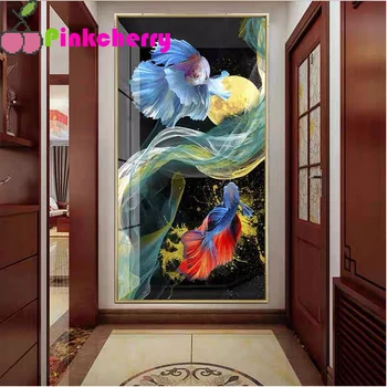 Алмазная картина Koi Fish Lover в полный квадрат, алмазная мозаичная вышивка, 5d картина для домашнего декора гостиной, k1856