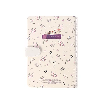 Блокнот с цветами на магнитной застежке Блокнот-дневник с цветочным рисунком в твердом переплете среднего размера (тип A)