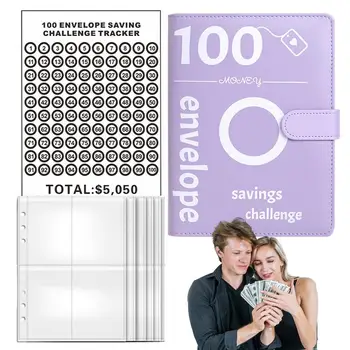 100-Дневный Органайзер для наличных с Конвертами для наличных и наклейками Easy And Fun 100 Конвертов