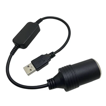 Конвертер USB в Прикуриватель 5V USB в Гнездо Автомобильного Прикуривателя 12V Женский Конвертер Шнур-Адаптер для видеорегистратора
