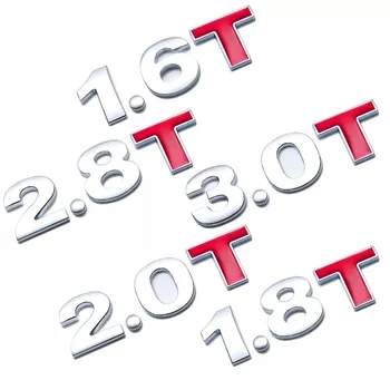 Стандартная Наклейка на Объем автомобиля 1.0 1.2 1.4 1.5 1.6 1.8 2.0 2.2 2.4 2.5 2.8 3.0 Т Образный Значок На Багажнике Эмблема Металлические Наклейки Аксессуары