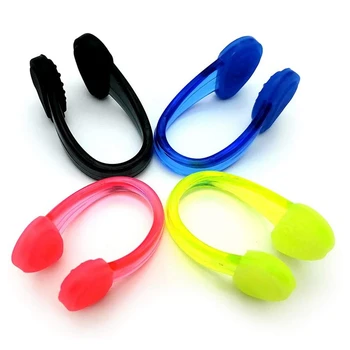 Силиконовые водонепроницаемые зажимы для носа для плавания, затычки для носа для бассейна для взрослых, набор из 4 штук