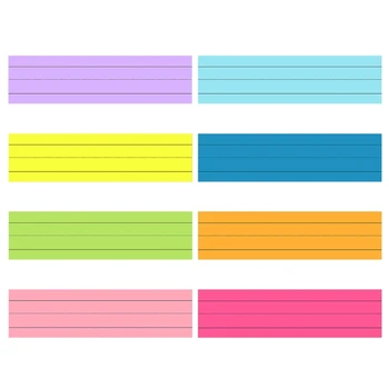 2022 Новые 280 Листов Бумаги Для Заметок 8 Цветов Полоски Для Предложений Бумага Для Заметок Напоминание о Липких Заметках на Белой Доске Дверца Холодильника