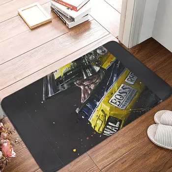 Иллюстрация Айртон Сенна Арт Кухонный нескользящий ковер Senna Driver Коврик для гостиной Приветственный коврик Коврик для домашнего декора