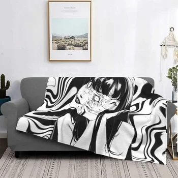 Одеяло из аниме ужасов Джунджи Ито Томи из кораллового флиса, плюшевые теплые одеяла для кровати, коврик для кровати