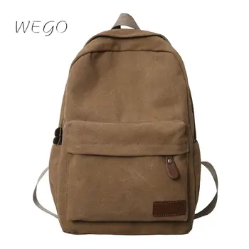 Мужская холщовая сумка Повседневный рюкзак Модный простой рюкзак Школьный ранец для студенток Рюкзак для подростка