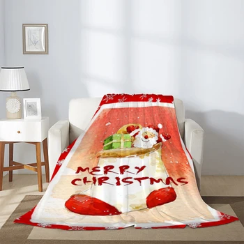 Рождественское одеяло для дивана, одеяла на зиму, постельное белье из микрофибры, теплый флис, Пушистый, мягкий, декоративный, толстый, на заказ, милый дом