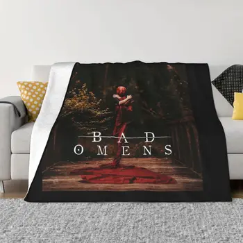 Одеяло Bad Omens Band, Покрывало На кровать, Одеяло для пикника, Пушистые Мягкие одеяла, Двуспальная кровать, Декоративные одеяла для дивана