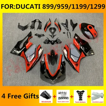Комплект мотоциклетных обтекателей Подходит для Ducati 899 1199 2012 2013 2014 Panigale 959 1299 2015 2016 2017 2018 полный комплект обтекателей красный серый