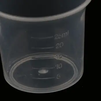10 Штук Лабораторного Пластикового Градуированного Мерного Стакана Емкостью 25 мл Для Жидкости