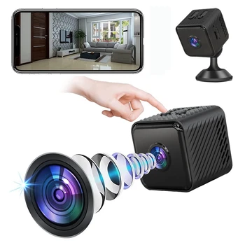 Мини-камера WiFi 1080P, умная домашняя видеокамера для обеспечения безопасности, профессиональное обнаружение движения ночного видения, портативная