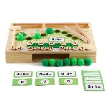 Математические игрушки для детей 3-5 лет, игры для подсчета гусениц, обучающая игрушка для дошкольного обучения математике, сложению и вычитанию, Обучающая игрушка Montessori STEM