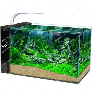 Домашний настольный аквариум с экологически чистой водой из белого стекла для гостиной