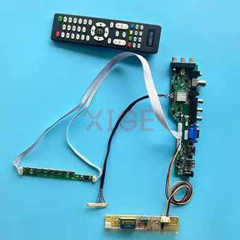 Плата контроллера драйвера ЖК-дисплея Подходит LTN141AT02 LTN141AT03 DVB Цифровой сигнал 1280*800 IR + AV + USB + HDMI + VGA Комплект матрицы 1CCFL 30Pin LVDS