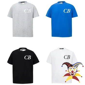 Футболка с курсивом Cole Buxton Для мужчин и женщин, футболка с логотипом CB, Топы из винтажной ткани большого размера с коротким рукавом