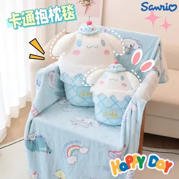 Sanrio Melody Kuromi Прекрасное одеяло для мороженого, подушка-плед, одеяло для кондиционирования Воздуха, Офисное покрывало для сна, Одеяло Для детских подарков