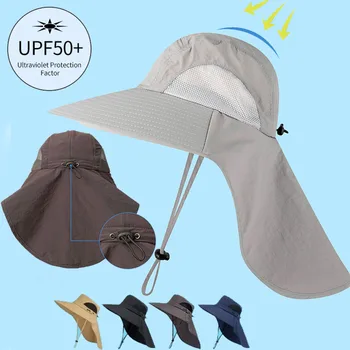 Новая уличная солнцезащитная шляпа для рыбалки, летние кепки для кемпинга с дышащей сеткой, кепки для пешего туризма, кепки для альпинизма, Мужская панама