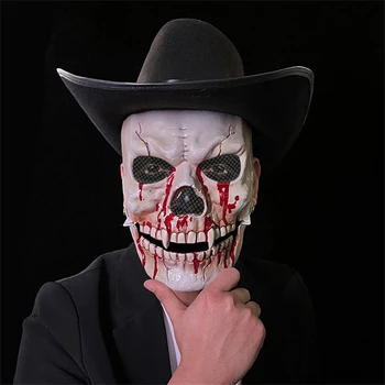 Новая маска-череп с подвижным ртом на Хэллоуин, реквизит для косплея с ужасным черепом, реалистичная маска для розыгрыша на вечеринке