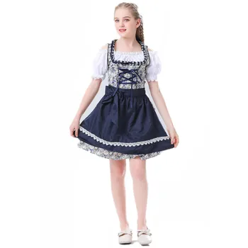 Баварское платье Dirndl для Октоберфеста, немецкий детский костюм для косплея Пивной девочки, карнавальный костюм для вечеринки на Хэллоуин, Маскарадный костюм