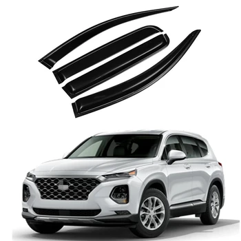 Для Hyundai Santa Fe SantaFe 2019-2021 Оконный Козырек Защита От Дождя Защита От Непогоды Ветроотражатель Тонкая Отделка Тент Укрытие Плащи