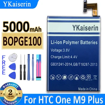 YKaiserin BOPGE100 5000 мАч Аккумулятор Для HTC One M9 Plus M9Plus M9 + M9W M9pt Hima Ultra Замена Bateria + Бесплатные Инструменты