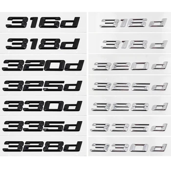 3D Хромированные Автомобильные Буквы Эмблема Заднего Багажника Значок Наклейка Для BMW E90 E46 F30 F31 E36 316d 318d 325d 328d 330d 320d Аксессуары С Логотипом