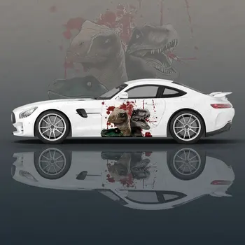 Автомобильная графическая наклейка с рисунком динозавра и животных Защищает все тело виниловой пленкой, наклейка с изображением современного дизайна, декоративная наклейка на автомобиль