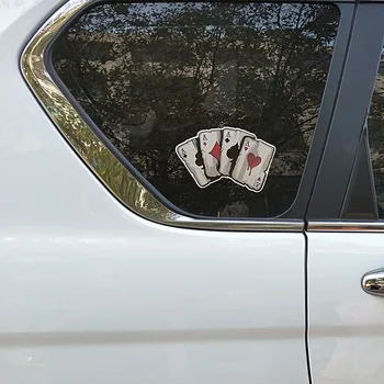 Наклейка на автомобиль LYKX мультяшные игральные карты Автомобильные аксессуары для мотоциклов Наклейки из ПВХ