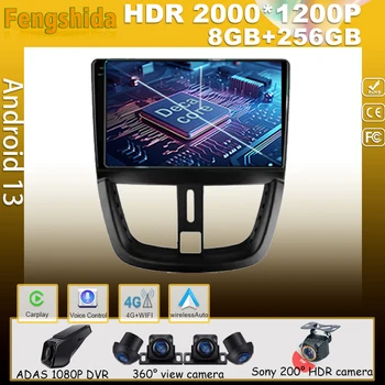 Автомагнитола Android для Peugeot 207 2006-2015 Навигационное видео Автомобильный ПРОЦЕССОР Экран мультимедийного плеера Головное устройство без 2din Carplay WIFI