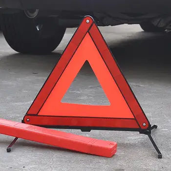 ABS для парковки Прочный аварийный отражатель Треугольный безопасный складной предупреждающий знак с резиновой ножкой Знак безопасности парковки Предупреждение автомобиля w