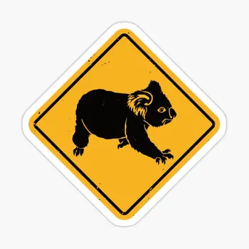 Остерегайтесь коал Koala Warning Roa 5ШТ автомобильных наклеек для комнаты Наклейки на бампер Милый принт для ноутбука Декор стены Мультфильм