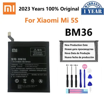 Оригинальный аккумулятор телефона BM36 для Xiaomi Mi 5S Mi5S Xiaomi5S M5S Высококачественные сменные батареи для телефона емкостью 3200 мАч