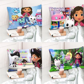 Прямоугольные наволочки для кукольного домика Габби, наволочки из мультфильмов и аниме, Милые наволочки с принтом, подарок для домашнего декора детской спальни