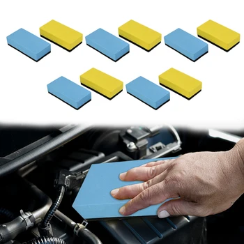 Губка для полировки автомобилей и деталей 10шт 8*4*1.8 губка для керамического покрытия автомобиля см, губка для использования с воском