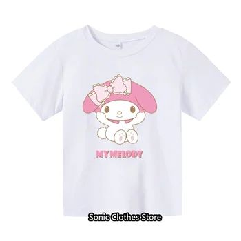 Детская футболка My Melody, летняя футболка с рисунком 