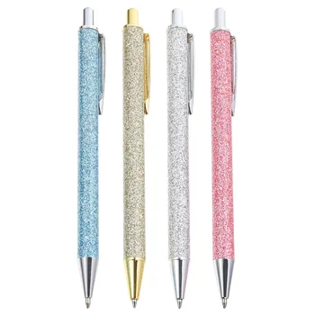 4шт Рекламная Шариковая ручка Шариковая ручка Пресс-типа Металлическая Ручка для письма Подарок