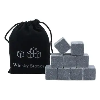 Камни для виски 9шт многоразового использования Сохранят ваш напиток холодным. Камни для охлаждения напитков