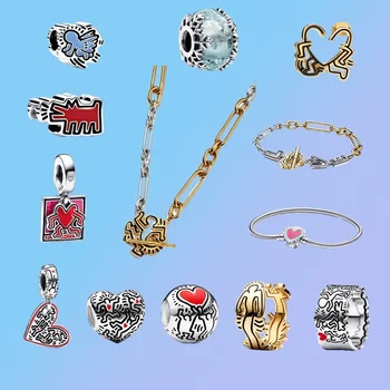 2022 Новая коллекция стерлингового серебра S925 Пробы, браслет в виде змеи, Ожерелье, Серьги с розовым сердечком, женские ювелирные изделия, подарки