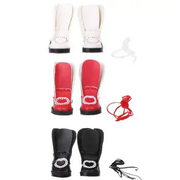 Кукольные сапожки ручной работы с изысканным сердечком из искусственной кожи для куклы Blythe Обувь для куклы 1/6
