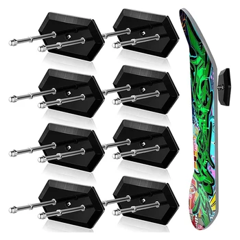 8 упаковок настенного крепления для скейтборда с винтом, плавающая вешалка для скейтборда, крепление для скейтборда, подвесная подставка для скейтборда