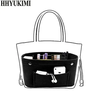 Внутренняя сумка из войлочной ткани, женская модная сумка с несколькими карманами для хранения в сумочке, Косметический органайзер, Багажные сумки, органайзер для путешествий