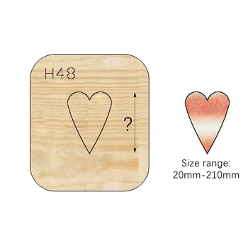 Деревянные трафареты Hearts H48, альбом для вырезок, Подходят для универсального станка для резки