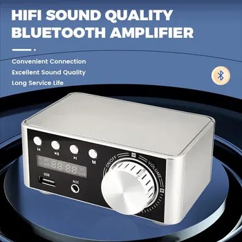 Bluetooth Цифровой Мини-Усилитель HIFI Fever Аудио MP3-плеер Без потерь Плеер 50 Вт * 2 Домашнее Аудио Автомобильное Воспроизведение с USB / TF карты