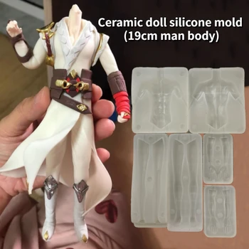 19 см Керамическая кукла, силиконовая форма для всего тела, сделай сам, Ультралегкая Глиняная Мультяшная модель/Инструмент для лепки контуров тела персонажа аниме