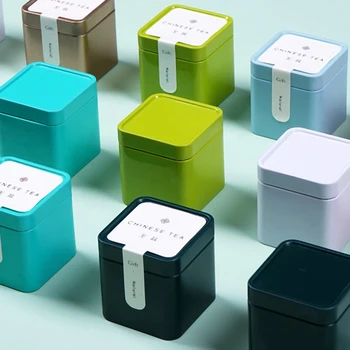 Запечатанная коробка для упаковки черного и зеленого чая, банки для цветочного чая, Квадратные банки для конфет, портативные бытовые ящики для хранения