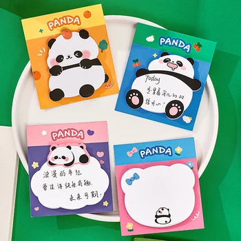 Самоклеящийся мультяшный клей Lytwtw Cute Kawaii Panda Notes Блокнот для заметок Офисные школьные принадлежности Канцелярская наклейка
