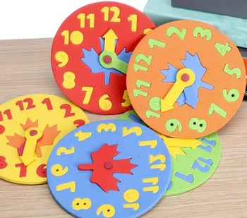 1 шт. Ручные часы Diy Eva для раннего обучения, детские игрушки, учебные пособия Монтессори, математические игрушки