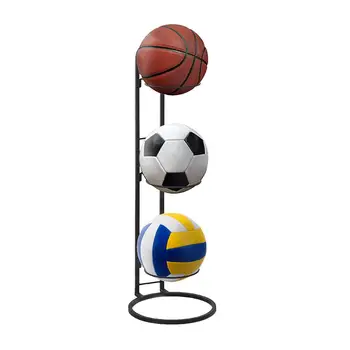 Крытый Детский Баскетбольный Стеллаж Для Хранения Вертикальный Стеллаж Для Хранения Мяча Положить Мяч Футбольная Корзина Для Хранения Разместить Стеллаж 3 Стопки Подставка