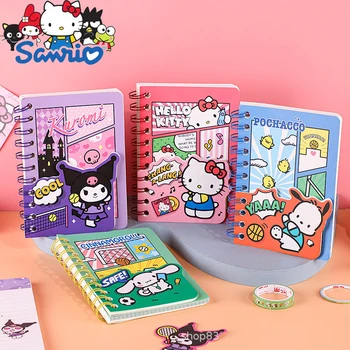 5шт A6 Sanrio Аниме Каваи Куроми My Melody Cinnamoroll Hello Kitty Маленький Мультяшный Блокнот Студенческий Дневник Канцелярские Принадлежности Оптом
